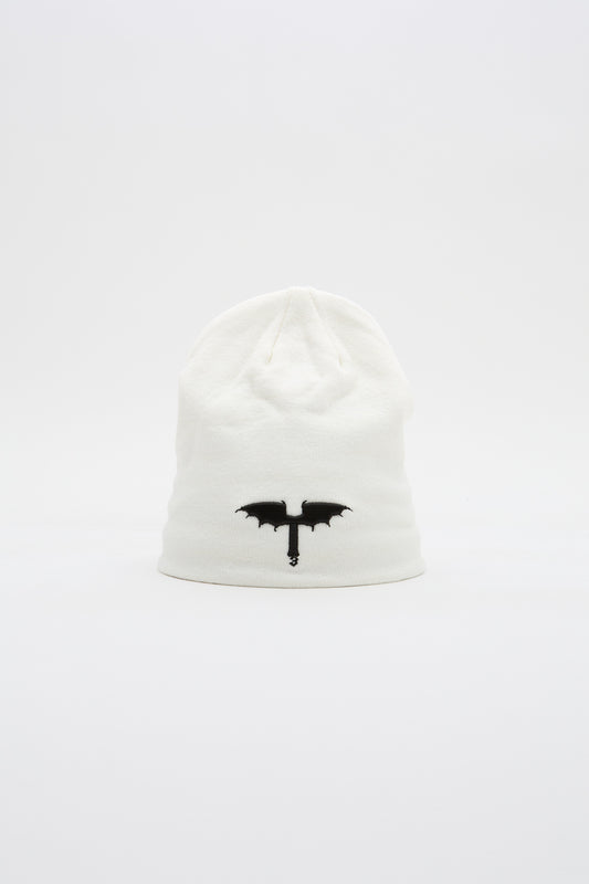 white beanie