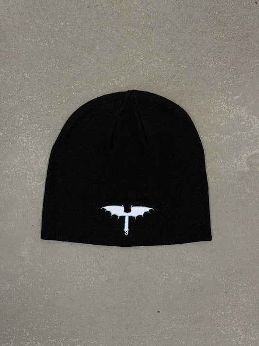Black logo beanie