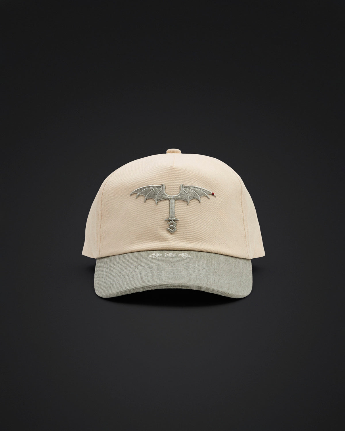 Grey & cream logo cap