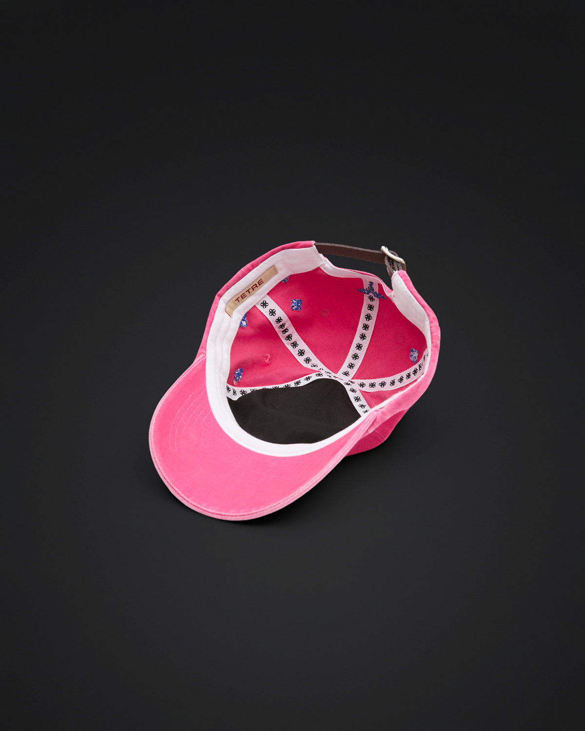 Pink stud logo cap