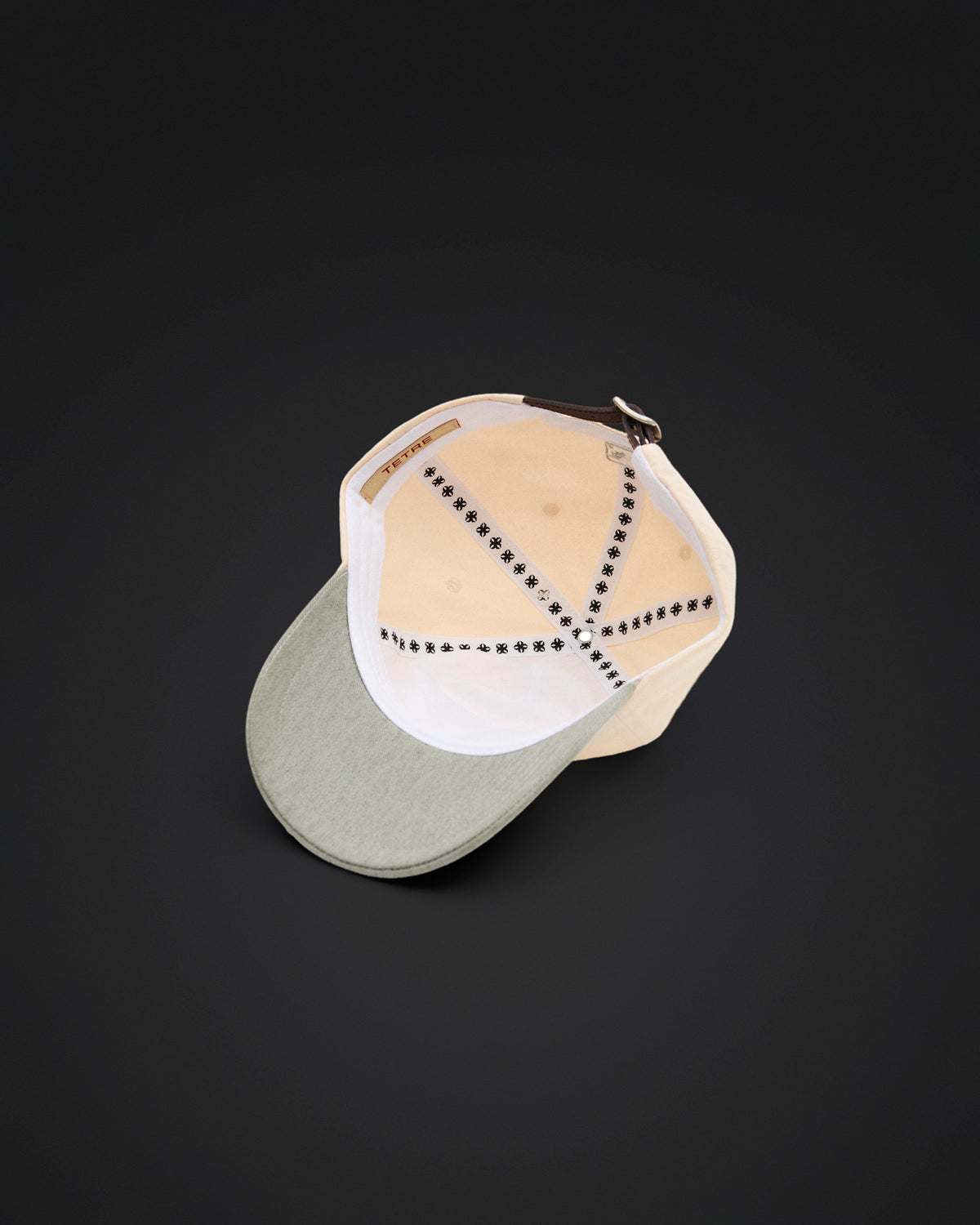 Grey & cream logo cap