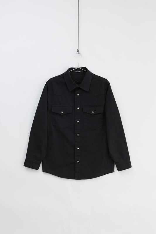 black overshirt